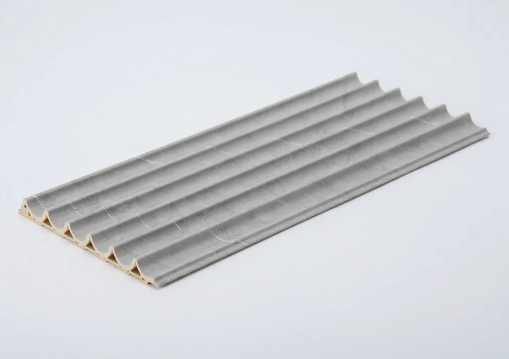 grey wpc wall panel cross section sample