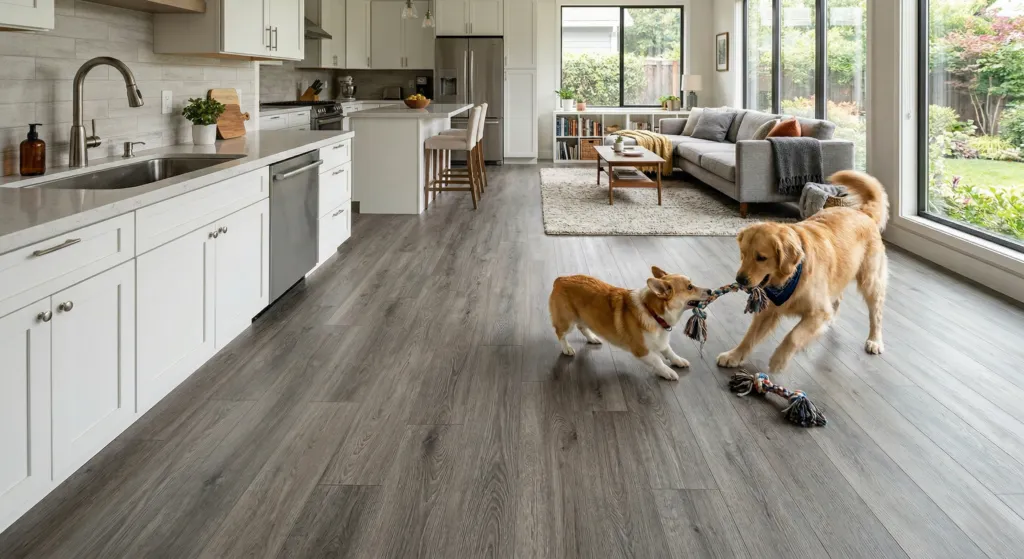 oak spc flooring living room commercial grade scaled