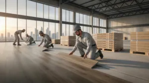 structa deck workers are carrying out construction work scaled