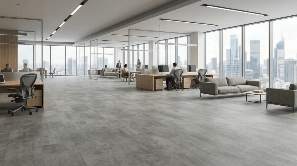 waterproof vinyl flooring in office scaled